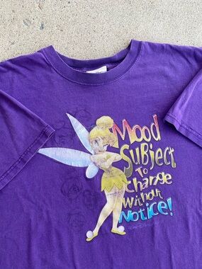 Vintabe Purple Tinkerbell Disney Tee Shirt